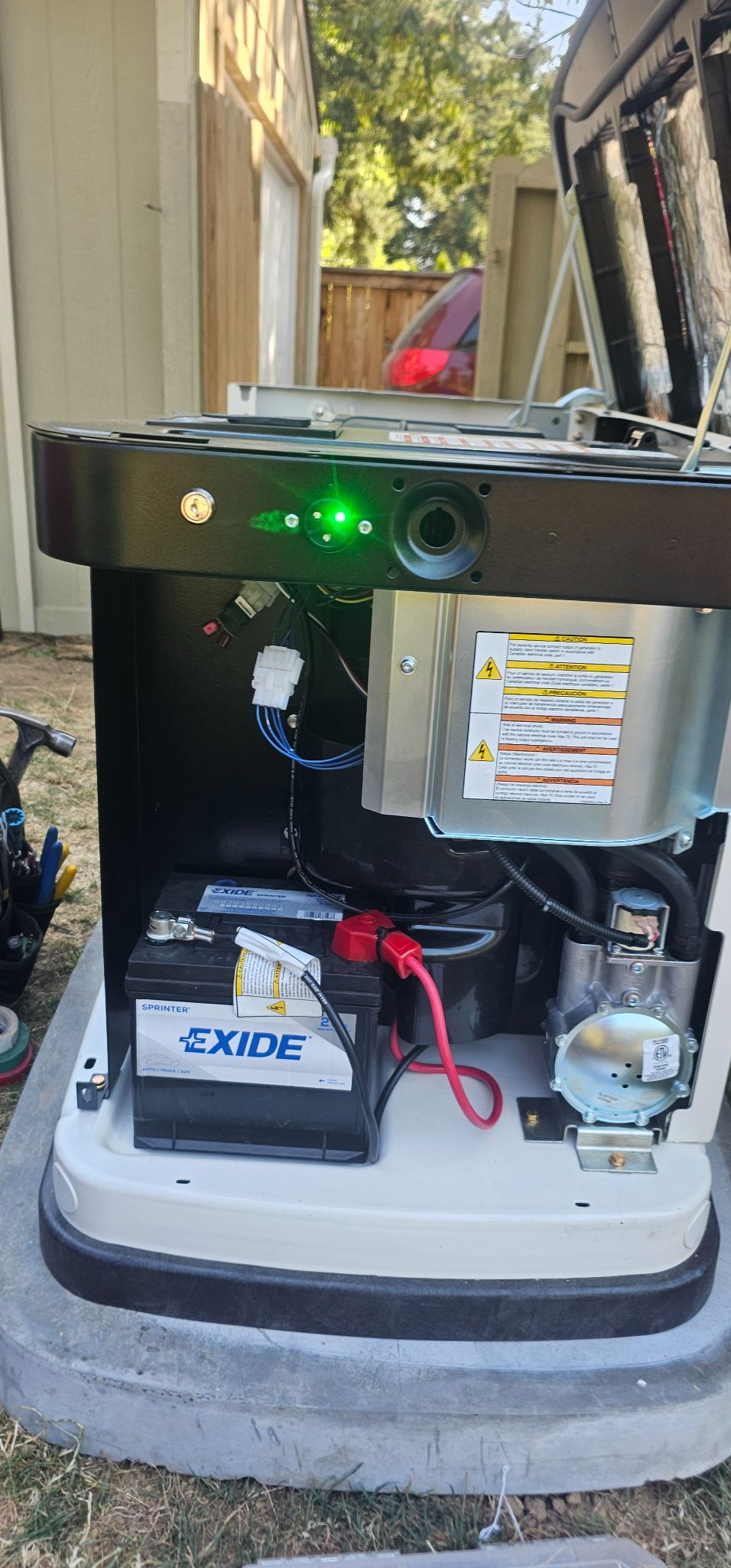 Standby generator hookup and battery connection completed by Brightwise Electric in Vancouver, WA